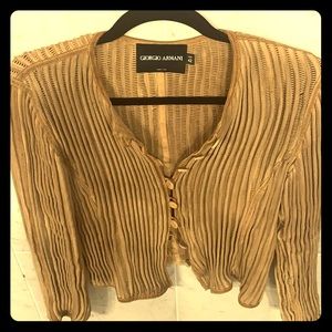 GIORGIO ARMANI LEATHER WOMENS JACKET